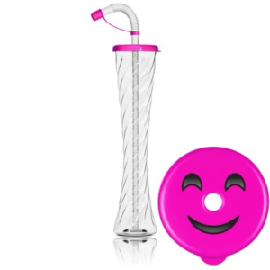 12 OZ. SLUSH EMOJI CUP - PINK