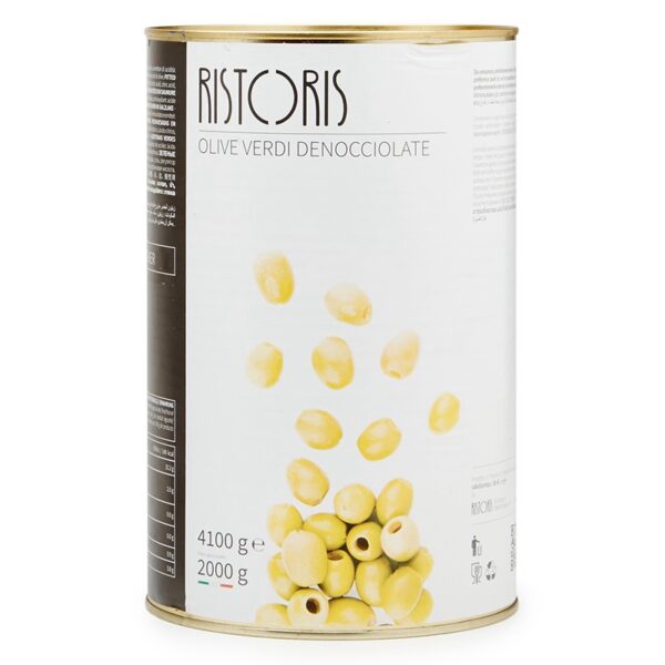 PITTED GREEN OLIVES 4100G