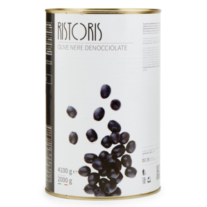 PITTED BLACK OLIVES 4100G